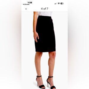 Elegant Black Pencil Skirt, Petite!